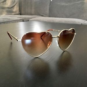Urban Outfitters Heart Shaped Aviator Sunglasses